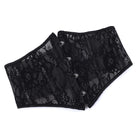 Kobine Women's Gothic Floral Mesh Lace-up Underbust Corset