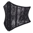 Kobine Women's Gothic Floral Mesh Lace-up Underbust Corset