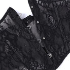 Kobine Women's Gothic Floral Mesh Lace-up Underbust Corset