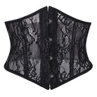 Kobine Women's Gothic Floral Mesh Lace-up Underbust Corset