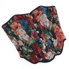 Kobine Women's Gothic Floral Printed Irregular Lace-up Overbust Corset