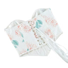 Kobine Women's Gothic Floral Printed Lace-up Overbust Corset