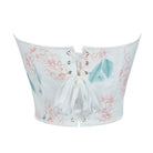 Kobine Women's Gothic Floral Printed Lace-up Overbust Corset