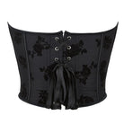 Kobine Women's Gothic Floral Printed Lace-up Overbust Corset