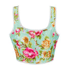 Kobine Women's Gothic Floral Printed Lace-up Overbust Corset