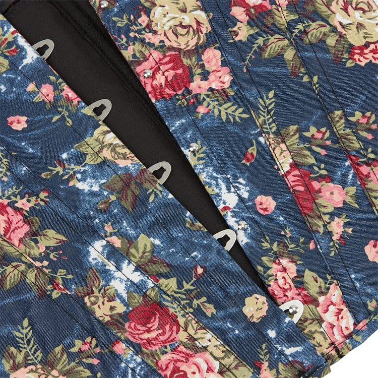 Corsetto overbust stampato floreale gotico da donna Kobine