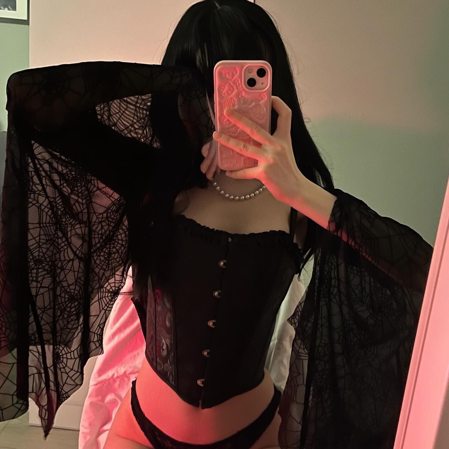 Corsetto overbust stampato floreale gotico da donna Kobine