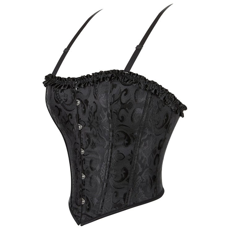 Corsetto overbust stampato floreale gotico da donna Kobine