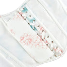 Kobine Women's Gothic Floral Printed Shoulder Strap Overbust Corset