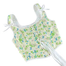 Kobine Women's Gothic Floral Printed Shoulder Strap Overbust Corset