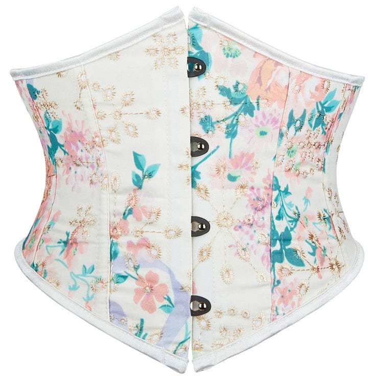 Kobine Women's Gothic Floral Printed Underbust Corset