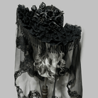 Kobine Women's Gothic Floral Wide Brim Veiled Hat