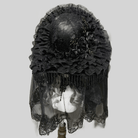 Kobine Women's Gothic Floral Wide Brim Veiled Hat
