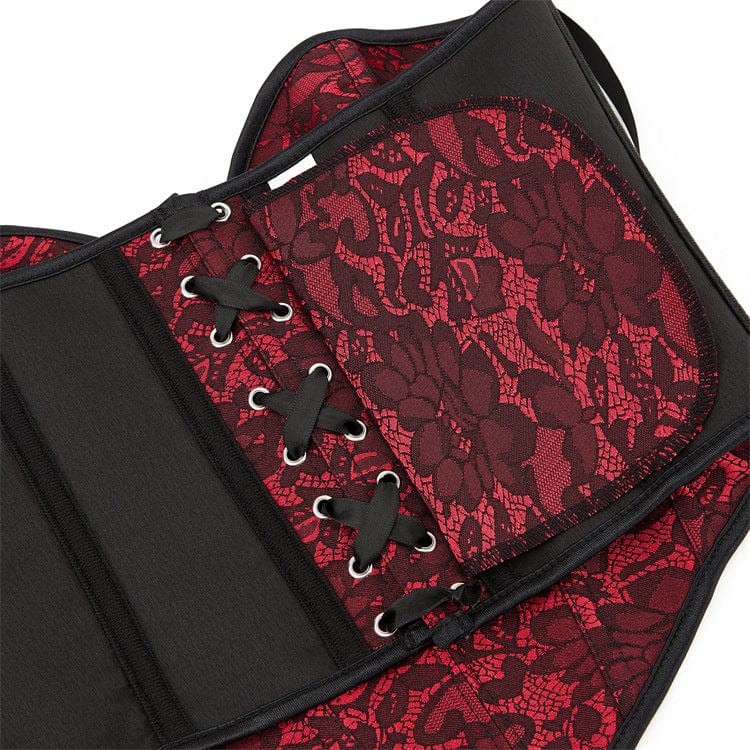 Corsetto overbust con stampa floreale gotica da donna Kobine