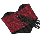 Kobine Women's Gothic Flower Printed Plunging Overbust Corset