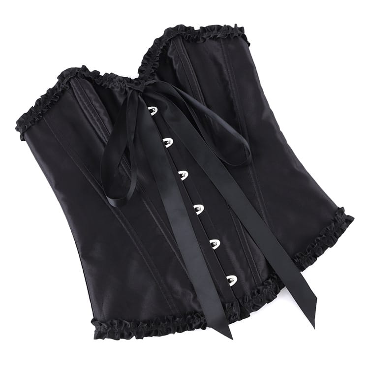 Women's Gothic Ruffled Mesh Splice Lace-up Shorts – Punk Design