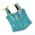 Kobine Women's Gothic Gold Floral Embroidered Overbust Corset