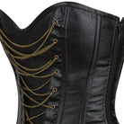 Kobine Women's Gothic Golden Chained Overbust Corset