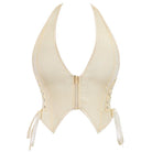 Kobine Women's Gothic Halterneck Lace-up Zip Bustier