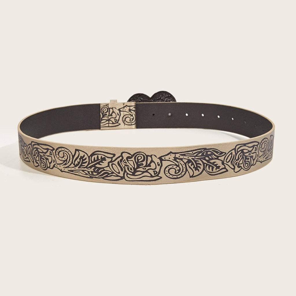 Kobine Women's Gothic Heart Rose Belt