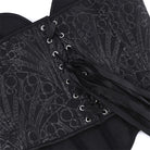 Kobine Women's Gothic Heart V Plunge Jacquard Lace-Up Overbust Corset