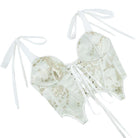 Kobine Women's Gothic Irregular Embroidered Lace-up Overbust Corset