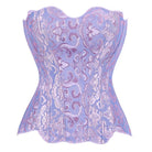 Kobine Women's Gothic Irregular Floral Jacquard Overbust Corset