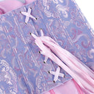 Kobine Women's Gothic Irregular Floral Jacquard Overbust Corset