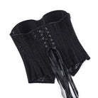 Kobine Women's Gothic Irregular Floral Mesh Overbust Corset