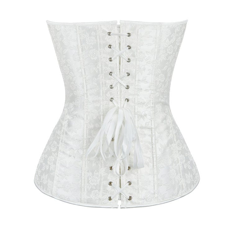 Kobine Women's Gothic Irregular Jacquard Overbust Corset