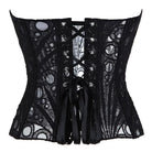 Kobine Women's Gothic Irregular Lace Sheer Overbust Corset