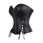 Kobine Women's Gothic Irregular Lace-up zip Overbust Corset