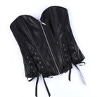 Kobine Women's Gothic Irregular Lace-up zip Overbust Corset