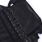 Kobine Women's Gothic Irregular Lace-up zip Overbust Corset