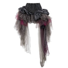 Kobine Women's Gothic Irregular Layered Tulle Hem Mini Skirt