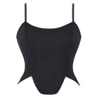 Kobine Women's Gothic Irregular Slip Solid Color Buister