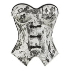 Kobine Women's Gothic Irregular Wash Painting Frog Overbust Corset