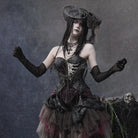 Women's Gothic Jacquard Chain Fringe Irregular Overbust Corset - Punk Design