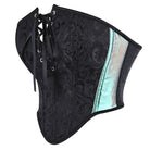 Kobine Women's Gothic Jacquard Contrast Color Lace-up Overbust Corset