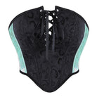 Kobine Women's Gothic Jacquard Contrast Color Lace-up Overbust Corset