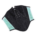 Kobine Women's Gothic Jacquard Contrast Color Lace-up Overbust Corset