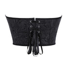 Kobine Women's Gothic Jacquard Contrast Color Lace-up Overbust Corset