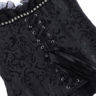 Kobine Women's Gothic Jacquard Lace-up Overbust Corset with Choker