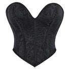 Kobine Women's Gothic Jacquard Solid Color Lace-up Overbust Corset