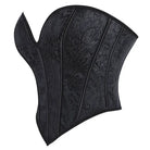 Kobine Women's Gothic Jacquard Solid Color Lace-up Overbust Corset