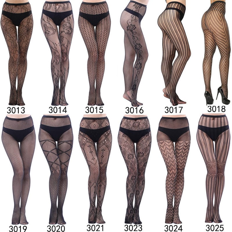 Kobine Women's Gothic Lace Pantyhose Stockings