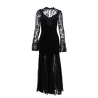Kobine Women's Gothic Lace Splice Split Fishtail Dress