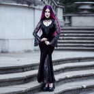 Kobine Women's Gothic Lace Splice Split Fishtail Dress