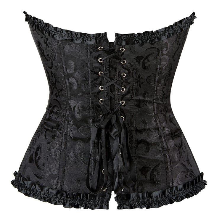 Kobine Women's Gothic Lace-up Brocade Overbust Corsets