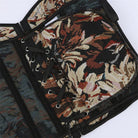 Kobine Women's Gothic Lace-up Floral Jacquard Overbust Corset